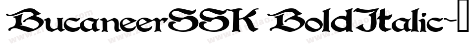 BucaneerSSK BoldItalic字体转换